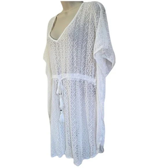 PRIMARK White Lace Beach Swim Suit Cover Up - Women's M 8/10 - Picture 3 of 7